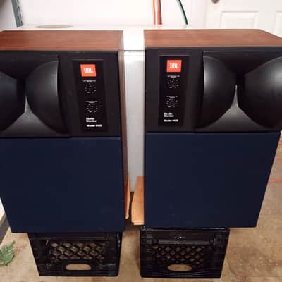 Pair of (2) JBL 4425 Vintage Studio Monitor Speakers - Wood Grain Cabinets image 2