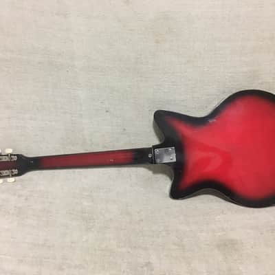 Teisco Kingston Kawai Rare Offset Hollowbody Electric Guitar 1960's Japan Redburst image 10