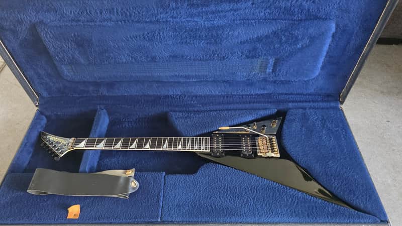 Jackson RR1 Custom Randy Rhoads 1984 San Dimas Custom Shop Offset Flying V Black PRE-Fender era image 1