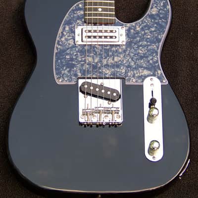 Black Mahogany Vintage Telecaster Guitar +Matching Headstock + Maple/Ebony Neck + Matching Mini-Humbucker and Tele Pickups + Treble-Bleed Circuit + Leveled + Crowned and Polished Frets +12" Radius+ Ebony/Maple Neck + Low Action + Perfect Setup image 3