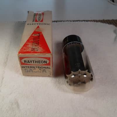 60's Raytheon USA 5U4GB = 5AS4A Black Plate Rectifier Tube 5U4 GB = 5AS4 A NOS New in Box Super High Rating 4750/4750=118% image 6