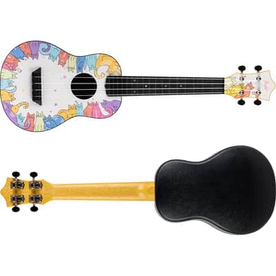 Flight TUC-KITTY Concert Travel Ukulele - linden wood top with an ABS body, neck, fretboard and bridge. image 5