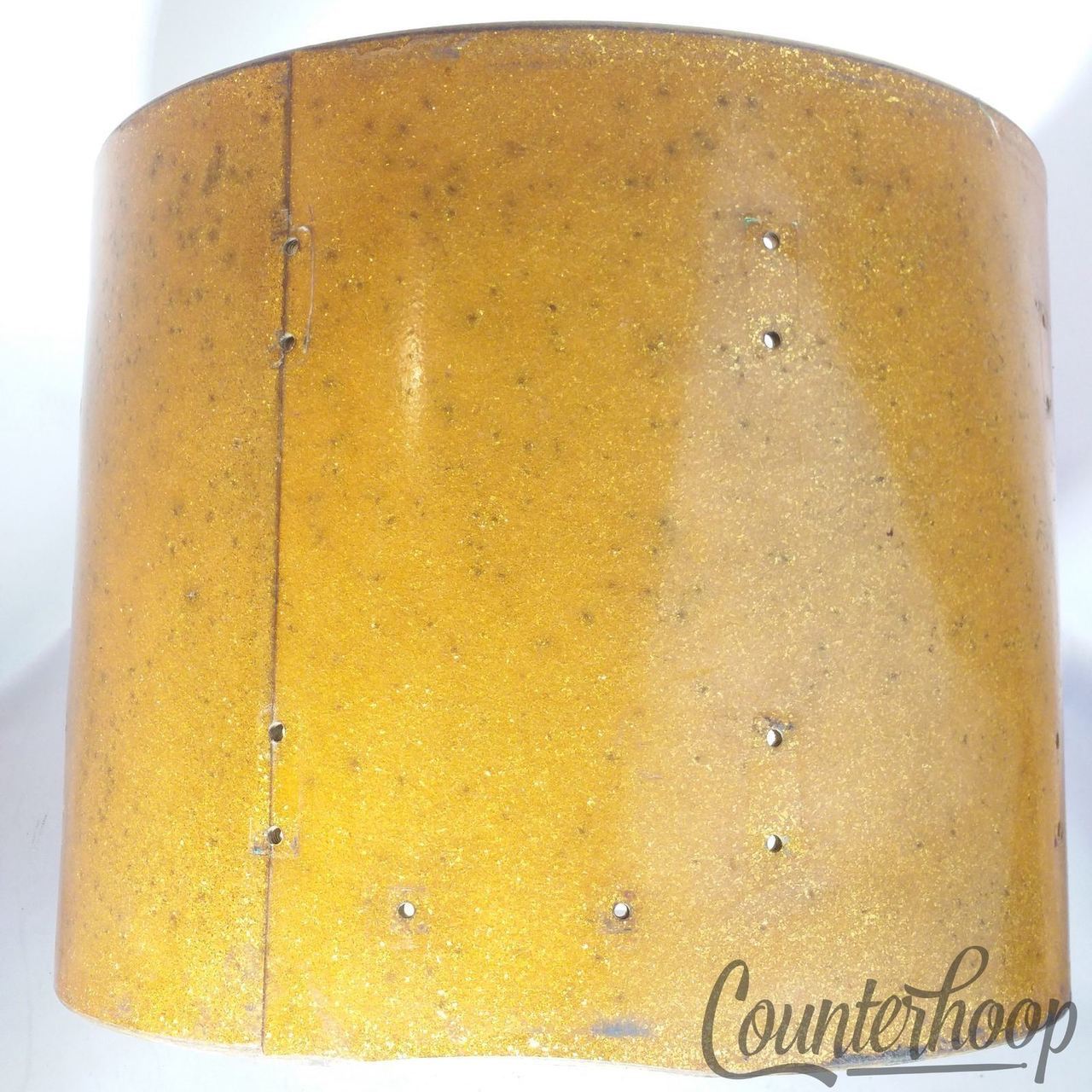 Leedy & Ludwig 15x12" Snare Drum 3Ply Shell Gold Sparkle Project Tom Vintage 40s — main photograph