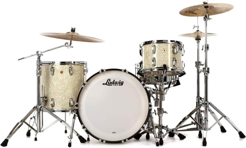 Ludwig Classic Maple Fab 22 Shell Pack - Vintage White Marine image 1