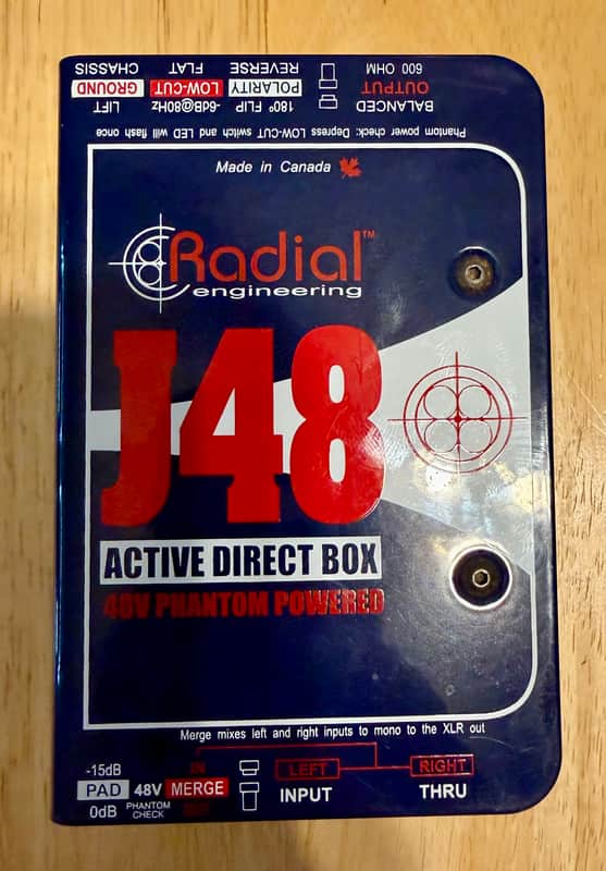 Radial J48 Active Direct Box 2010s - Blue image 1