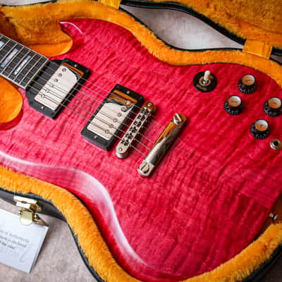 GIBSON USA Custom Shop Special Order M2M SG Custom "Cranberry + Ebony" (2024) image 2