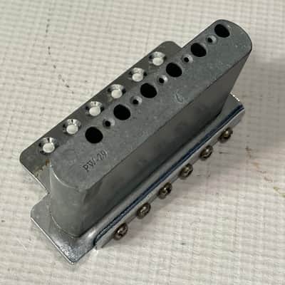 2010's MIM Fender Mexico Stratocaster Factory 6 Post Tremolo Bridge & Arm 2 1/16" String Spacing image 9