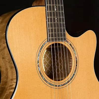 Cort Gold Edge Acoustic-Electric w/ Case, Grand Auditorium Torrefied Solid Spruce Top 1 3/4"(45mm) Nut, Mint image 6