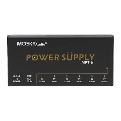 Mosky MPT-6 Power Supply 6 DC Outputs/ 5V USB Output for 9V 100-500mah Guitar Effect Pedal Power image 5