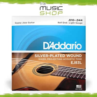 D'Addario EJ83L 10-44 Light Ball End Gypsy Jazz Acoustic Guitar Strings image 1