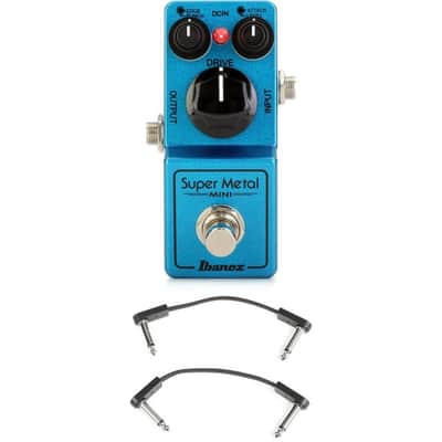 Ibanez Super Metal Mini Pedal with 3 Patch Cables image 2
