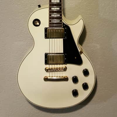 2001 Epiphone Japan Les Paul Custom . Awesome White. image 2