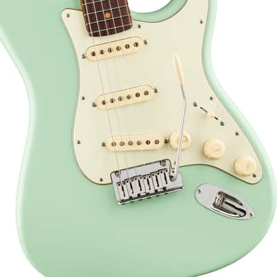 Fender American Ultra Luxe Vintage '60s Stratocaster Electric Guitar. Rosewood Fingerboard, Surf Green TGF33 image 2
