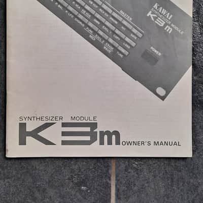 Kawai K3m synthesizer Owner's Manual