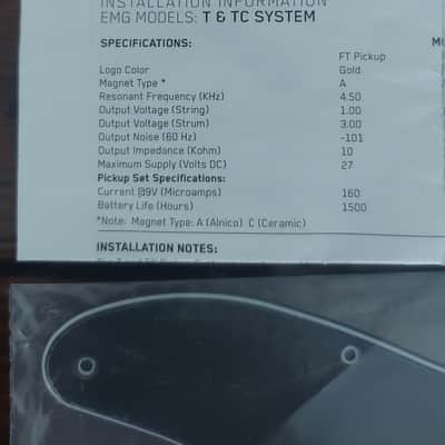 EMG T/SYSTEM-B Active Tele Pickup System with Controls 2010s - Black image 5