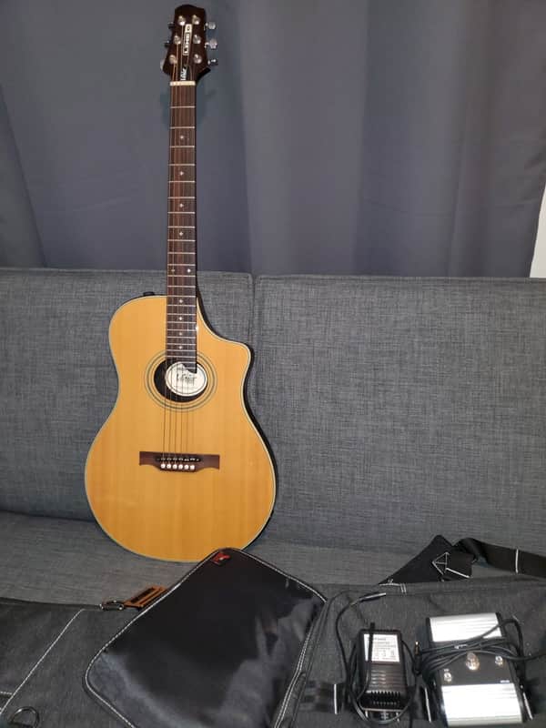 Line 6 Variax 700 Acoustic Guitar - With Footswitch and a Pro Case image 1