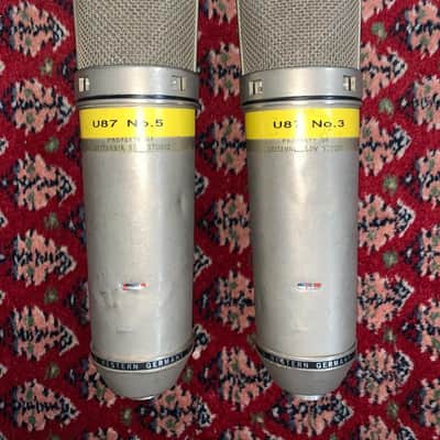 Neumann U87 Consecutive Pair  Ex Britannia Row/ Pink Floyd image 1