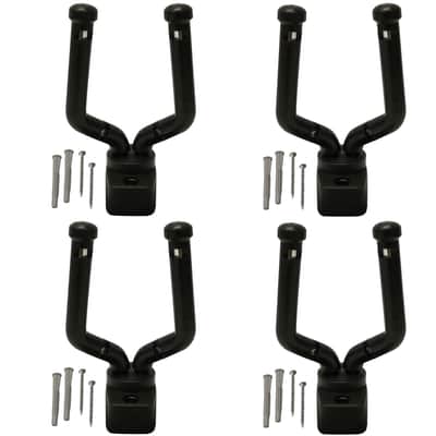ChromaCast Slim Line Guitar Wall Hanger Stand for Guitar, Bass, Ukulele, Violin, Cello, Mandolin, Banjo, Saxophone, & Trumpet, 4 Pack image 1