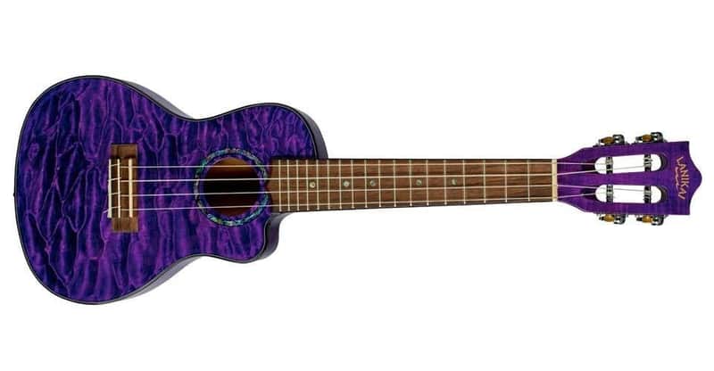 Lanikai QM-PUCEC Quilted Maple Purple Stain Concert Acoustic-Electric Ukulele image 1