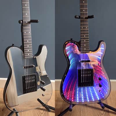 Infinity Mirror LED Electric Guitar – Sound Reactive RGB Lights - Customised in the U.K. image 1