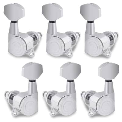 3R3L Locking Guitar String Tuning Pegs Sealed Guitar Machine Heads Tuners Tuning Keys 1:18 Gear Ratio for Electric Guitar or Acoustic Guitar Chrome. image 1