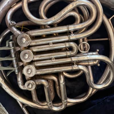 C. G. Conn Silver 6D Double French horn. Made in USA image 3