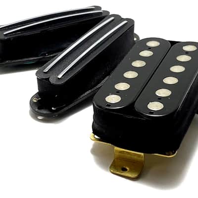 Phat Duo Hot HSS Pickup Set, Phat Screamer Bridge Humbucker + Duo Rail Strat Sized Humbucking Middle & Neck image 1