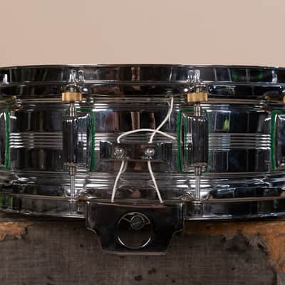Vintage Rogers 5x14 Big R "Green Felt" Dynasonic Snare Drum image 8
