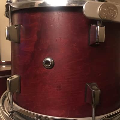 Orange County Drum & Percussion OCDP USA 6-piece drum kit 2002 Burgundy Satin image 9