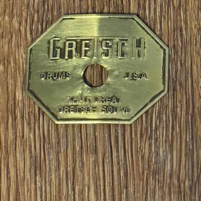 Gretsch Drum Stop Sign Badge Vintage image 1