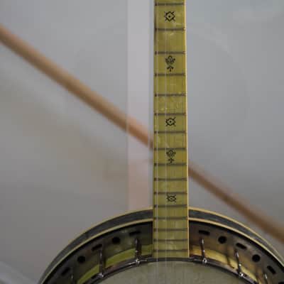 1930's Stromberg-Voisinet Serenader Carved Pearled 4-String Tenor Banjo image 3