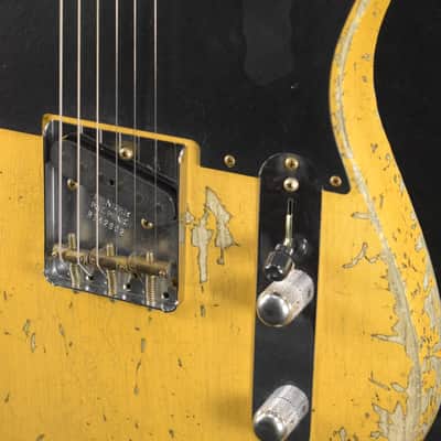 Mint Fender 1954 Telecaster Super Heavy Relic Super Faded Aged Nocaster Blonde 1-Piece Rift Sawn Maple Neck Fingerboard image 3