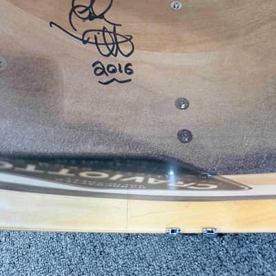 Craviotto Custom Shop Solid Maple 14x20 Bass Drum in Natural Satin Oil with Black Diamond Inlays *Signed by Johnny Craviotto!* (Rm 4) image 4