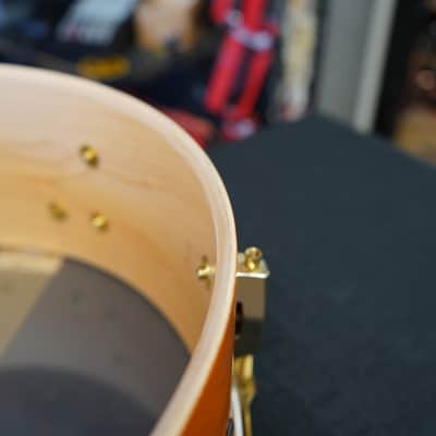 Vintage Pearl/Japan Custom Classic 5x14" One Piece Maple Snare Drum - Honey Natural Lacquer image 12