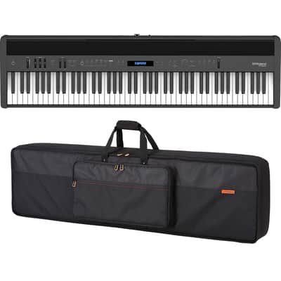 Roland FP-60X Portable Digital Piano (Black), Roland CB-B88V2 Bundle