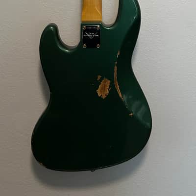 Fender 1962 Jazz Bass Relic - Aged Sherwood Green Metallic 2024 - Aged Sherwood Green Metallic image 3