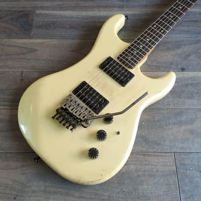 1984 Kramer Japan Pacer Imperial HH Electric Guitar w/Floyd Rose (White) image 1
