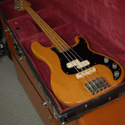 Schecter Jazz Bass 1970's Natural Ash Emg Dimarzio BadAss Bridge Hardshell Case image 11