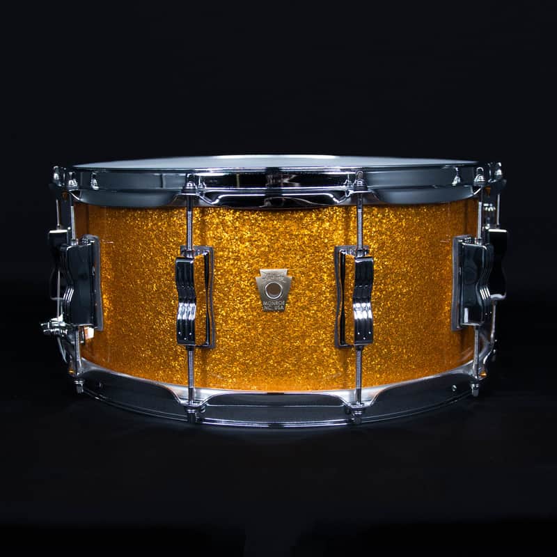 Ludwig 6.5" x 14" Classic Maple Snare Drum, Gold Sparkle image 1