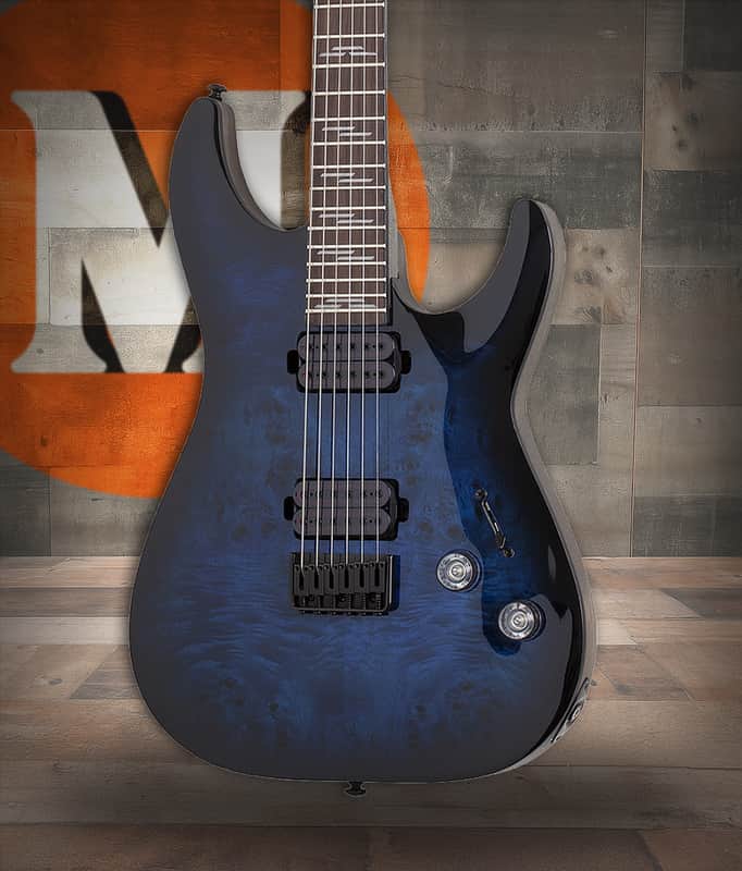 Schecter Omen Elite-6 - See Thru Blue Burst (2452) image 1