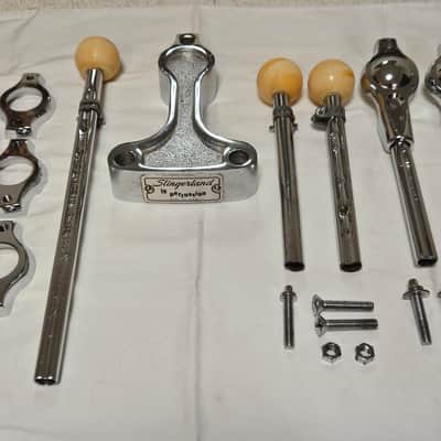 Vintage 1970s Slingerland Super Set-O-Matic Double Tom Holder Mount Complete image 11