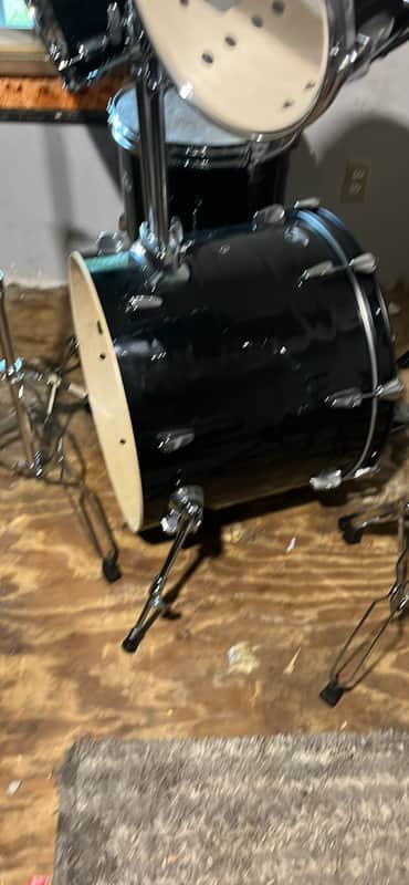 Pearl RSJ465C/C31 Roadshow Jr. 8 / 10 / 13 / 16 / 12x4" 5pc Drum Set with Hardware, Cymbals 2019 - 2020 - Jet Black image 1