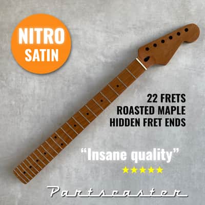 Roasted Maple Stratocaster neck - Nitro Satin - SS Frets - Bone nut image 1