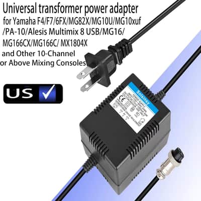 AC17VX2 1500mA High-Power Mixing Console Mixer Power Supply AC Adapter 3-Pin Connector Plug for Yamaha F4/F7/6FX/MG82X/MG10U/MG10xuf/PA-10/Alesis Multimix 8 USB/MG16/MG166CX/MG166C/ MX1804X image 2