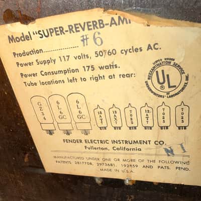 Fender Super Reverb 1964 Black Panel image 9