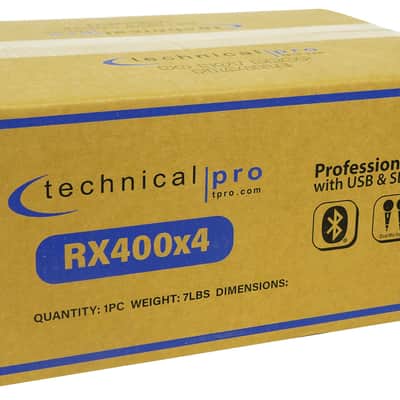 Technical Pro RX400X4 4 Channel 8 Speaker Bluetooth Home Receiver+Mic Inputs image 10