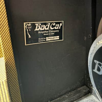 BadCat Blackcat R30 2000-2001 (Sampson Era) - Tweed with Gold Faceplate and Gold Grill Cloth image 6