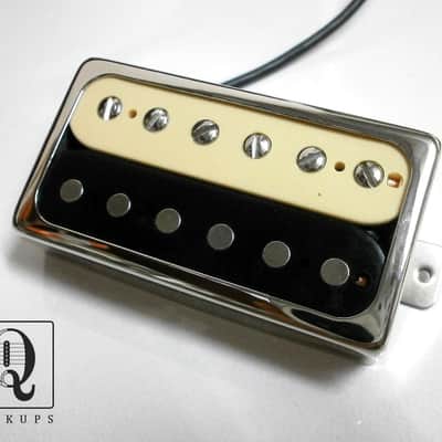 Q pickups ZEBRA Open CHROME Cover Humbucker PAF Guitar Pickup Hand Wound By Q Pickups image 1