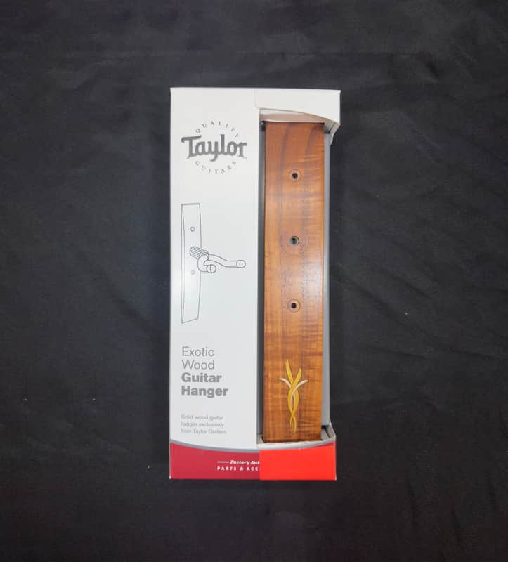 (Open Box) Taylor Koa Guitar Hanger with Myrtlewood and Boxwood Bouquet Inlay image 1