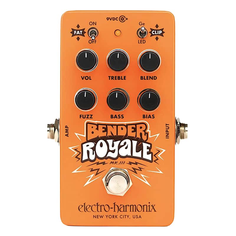 Electro-Harmonix Bender Royale Germanium Fuzz Pedal Orange image 1